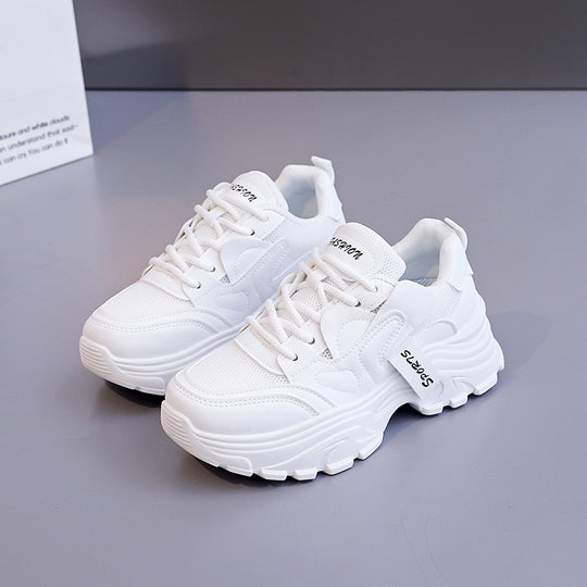 Damen Chunky Sneakers mit atmungsaktiver Mesh-Oberfläche und stoßdämpfender Sohle R&B