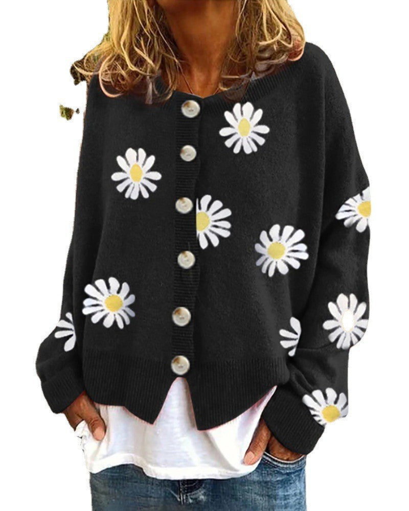 Damen modischer Blumensweater R&B