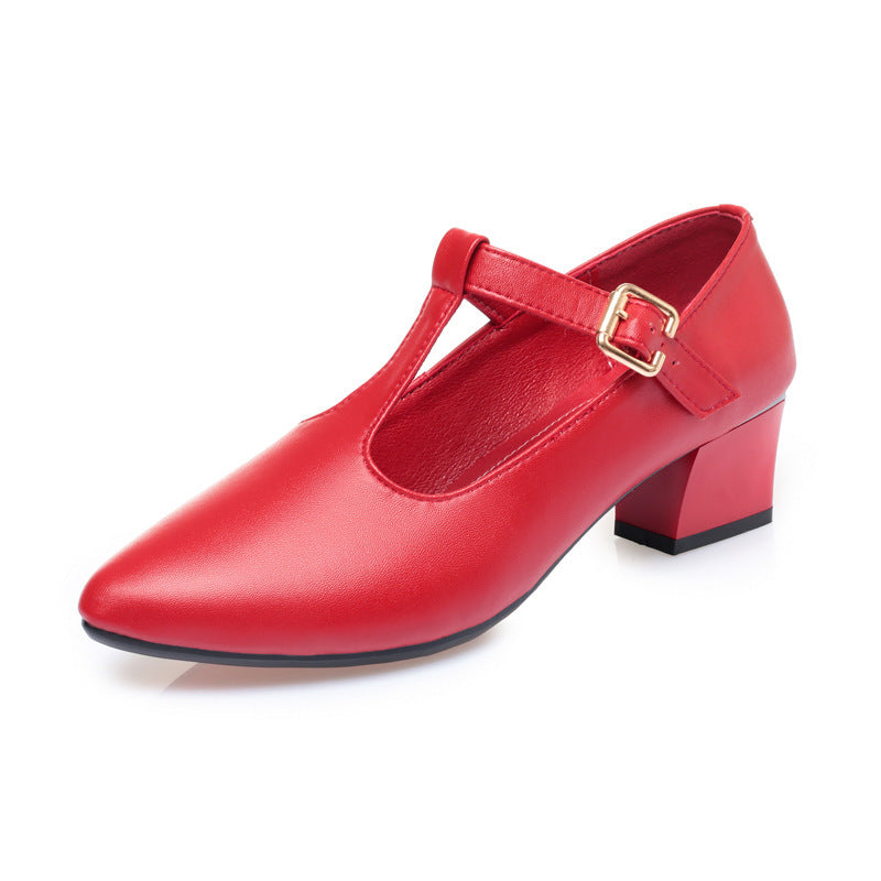 Damen Mary Jane Schuhe mit elegantem Riemchen und angenehm gepolstertem Blockabsatz R&B