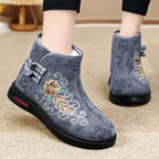 Damen Elegante und bequeme Winterstiefel mit floraler Stickerei R&B