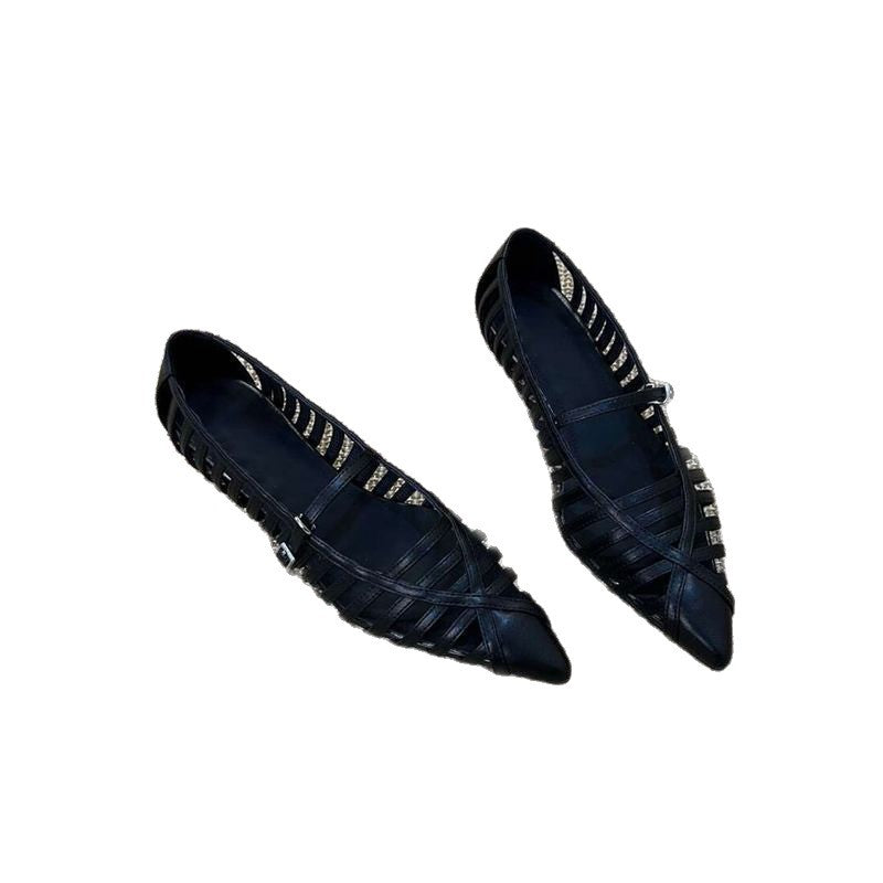 Damen Slingback Ballerinas mit raffiniertem Riemendesign R&B