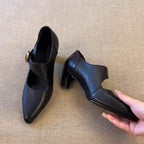 Damen elegante Mary Jane Schuhe mit modischem Schnallenverschluss R&B