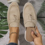 Damen Bequeme Slip-On Mokassins mit eleganter Schnallen-Applikation R&B