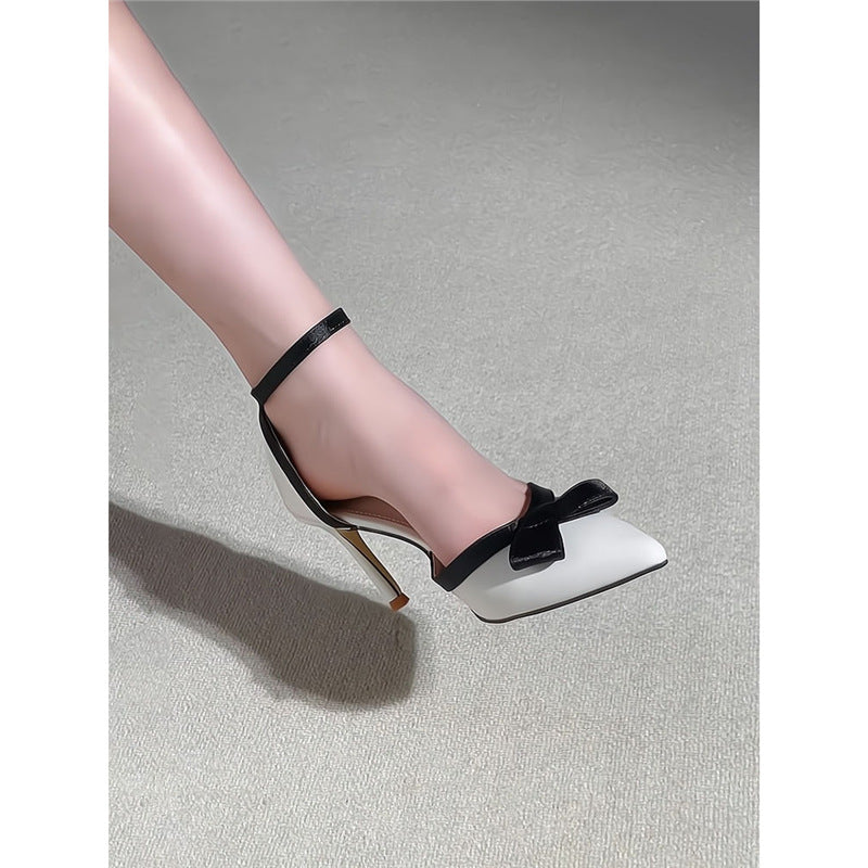 Damen elegante Slingback Pumps mit Schleifenakzent R&B