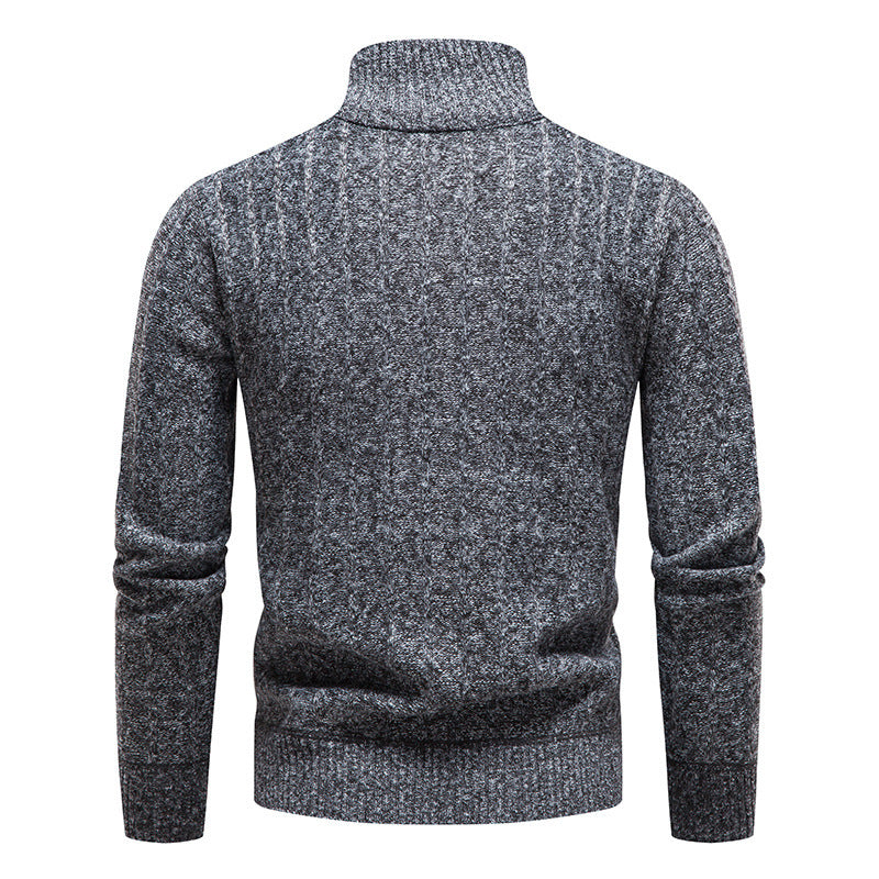 Herren modischer Rollkragenpullover mit Reißverschluss R&B