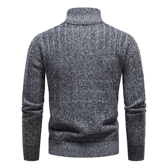 Herren modischer Rollkragenpullover mit Reißverschluss R&B