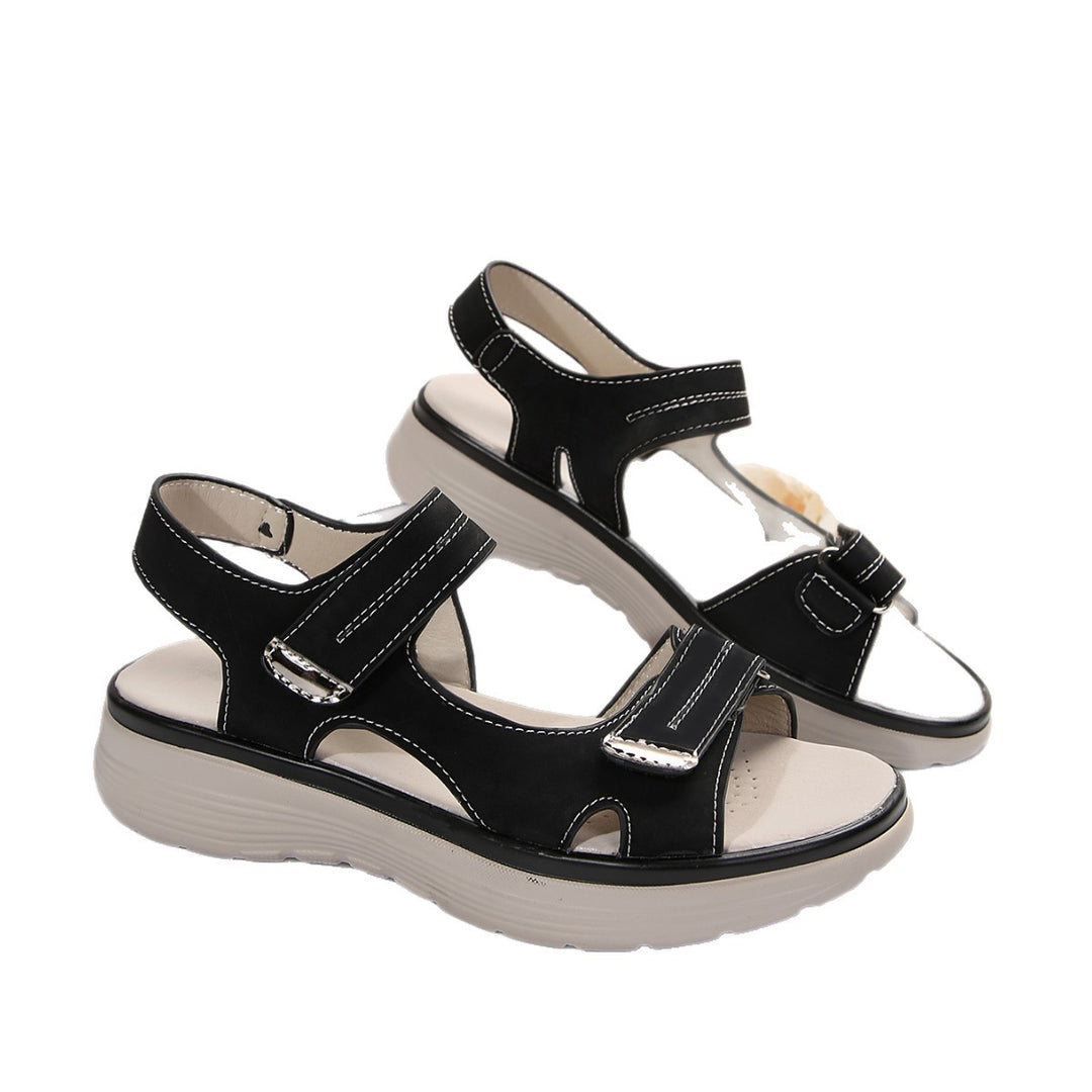 Damen Komfortable Sandalen mit verstellbarem Riemendesign und weich gepolstertem Fußbett R&B