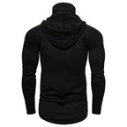 Herren Hoodie mit Skelett-Design und praktischem Gesichtsschutz