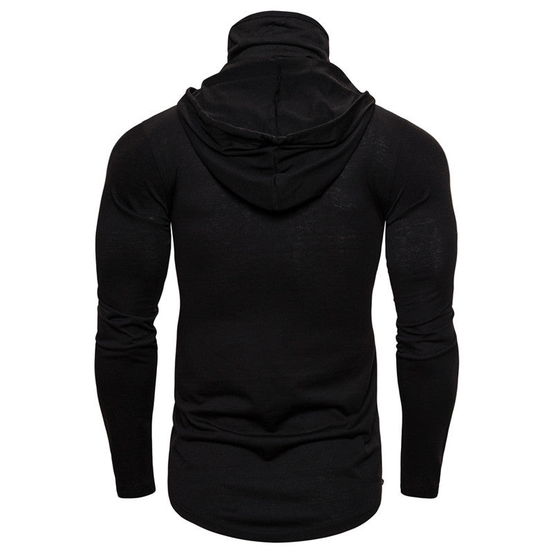 Herren Hoodie mit Skelett-Design und praktischem Gesichtsschutz