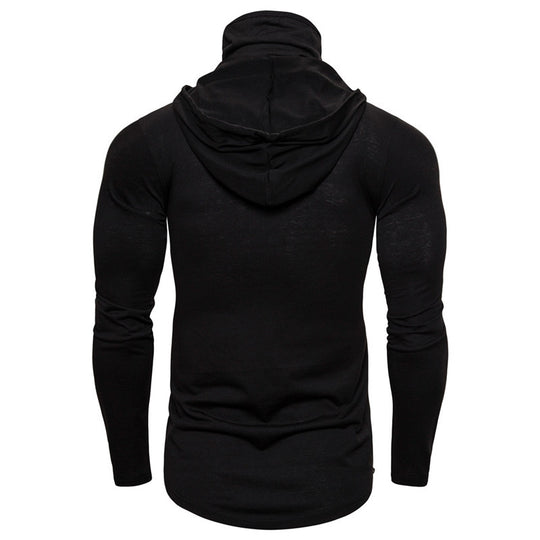 Herren Hoodie mit Skelett-Design und praktischem Gesichtsschutz R&B