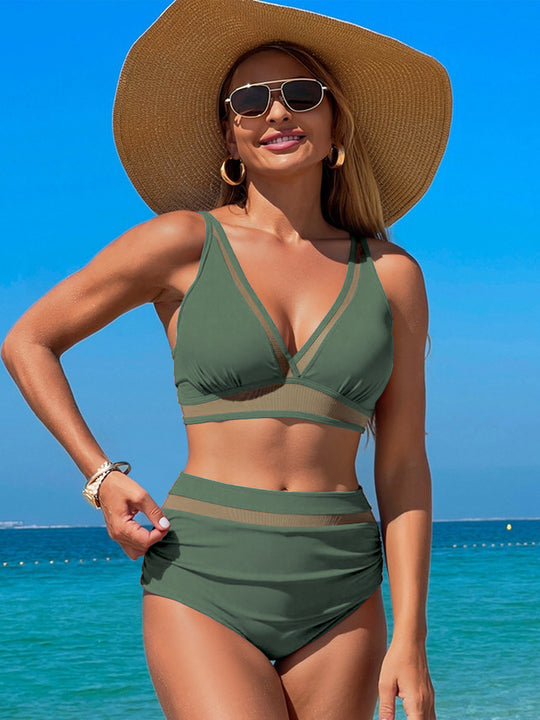 Damen Hochtaillierter Bikini mit vorgeformtem Oberteil R&B