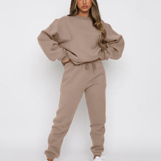 Damen angesagtes Oversized Loungewear-Set aus weichem Fleece R&B