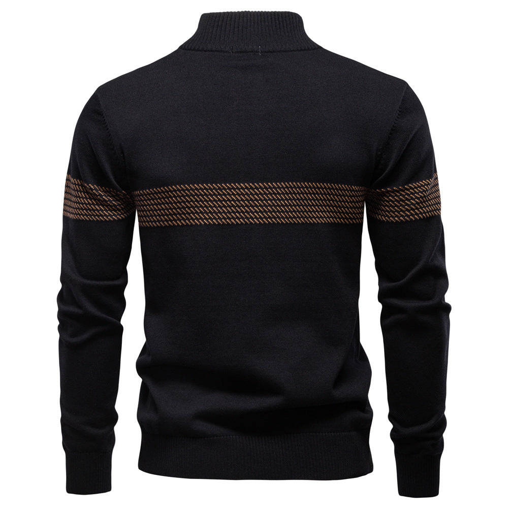 Herren Pullover mit Stehkragen und Reißverschluss