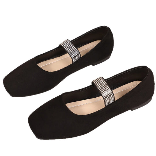 Damen Ballerinas mit glamourösem Riemchen und glitzerndem Schmuckdetail R&B