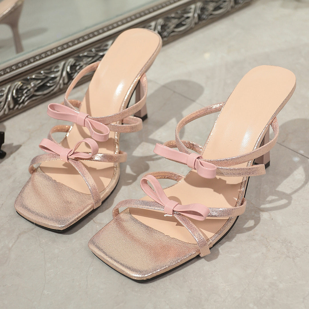Damen elegante Sandalen mit modischem Schleifen-Detail R&B