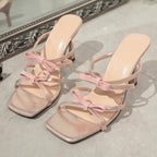 Damen elegante Sandalen mit modischem Schleifen-Detail R&B