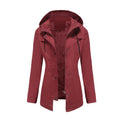Damen wetterfeste Freizeitjacke mit verstellbarer Kapuze