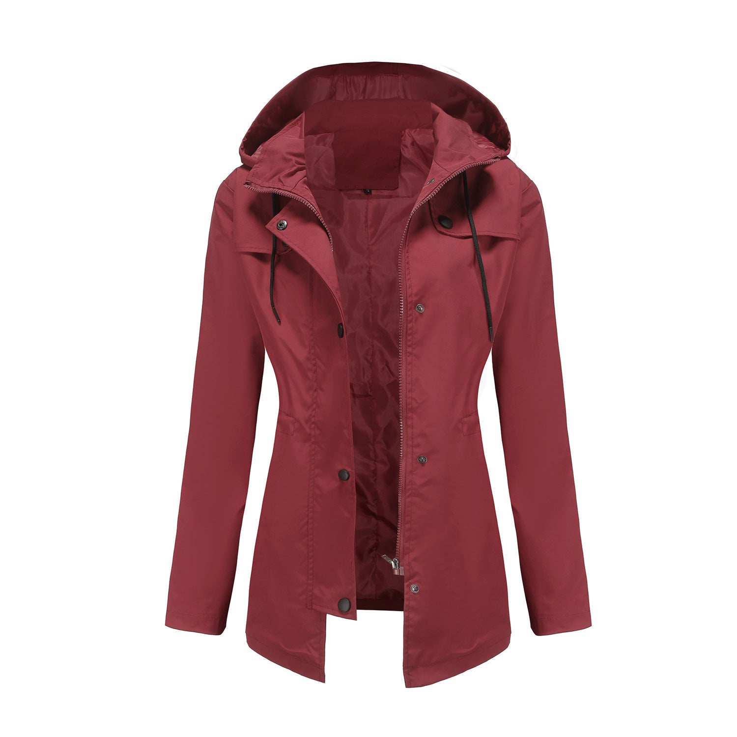 Damen wetterfeste Freizeitjacke mit verstellbarer Kapuze