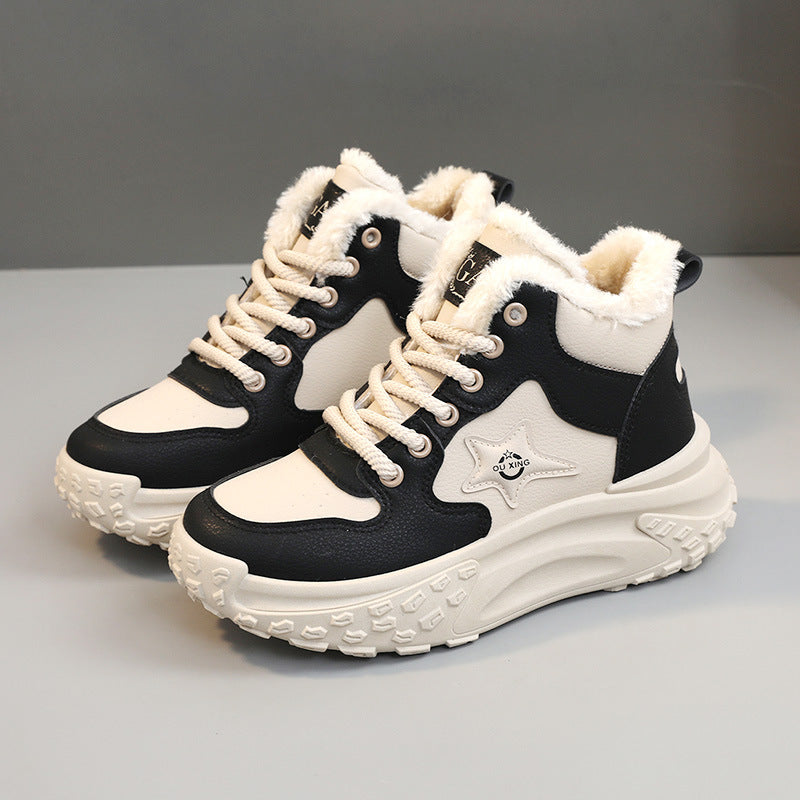 Damen High-Top Sneakers mit kuscheligem Warmfutter und rutschfester Sohle R&B