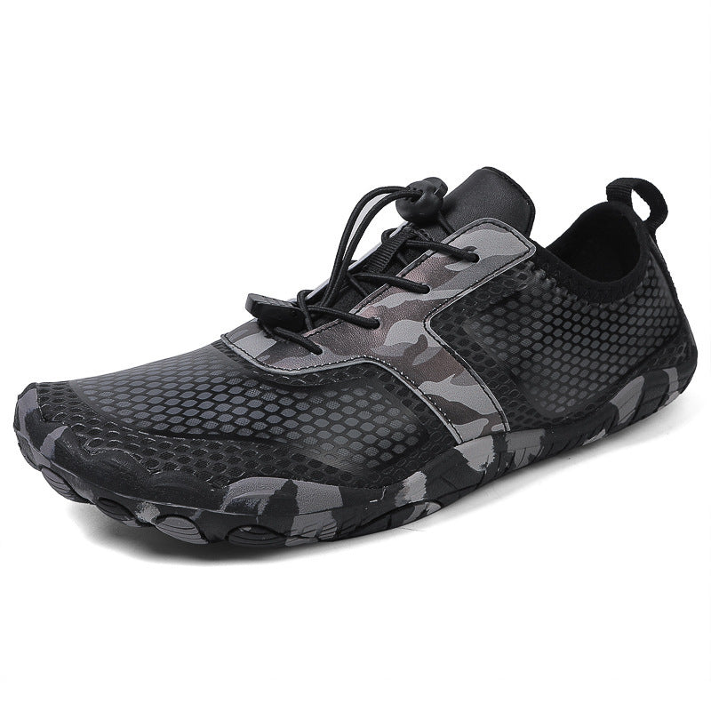 Damen vielseitige Aqua-Schuhe mit atmungsaktivem Netzmuster und rutschfester Sohle R&B
