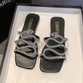 Damen Sandalen mit funkelndem Strass-Design und komfortabler Sohle R&B
