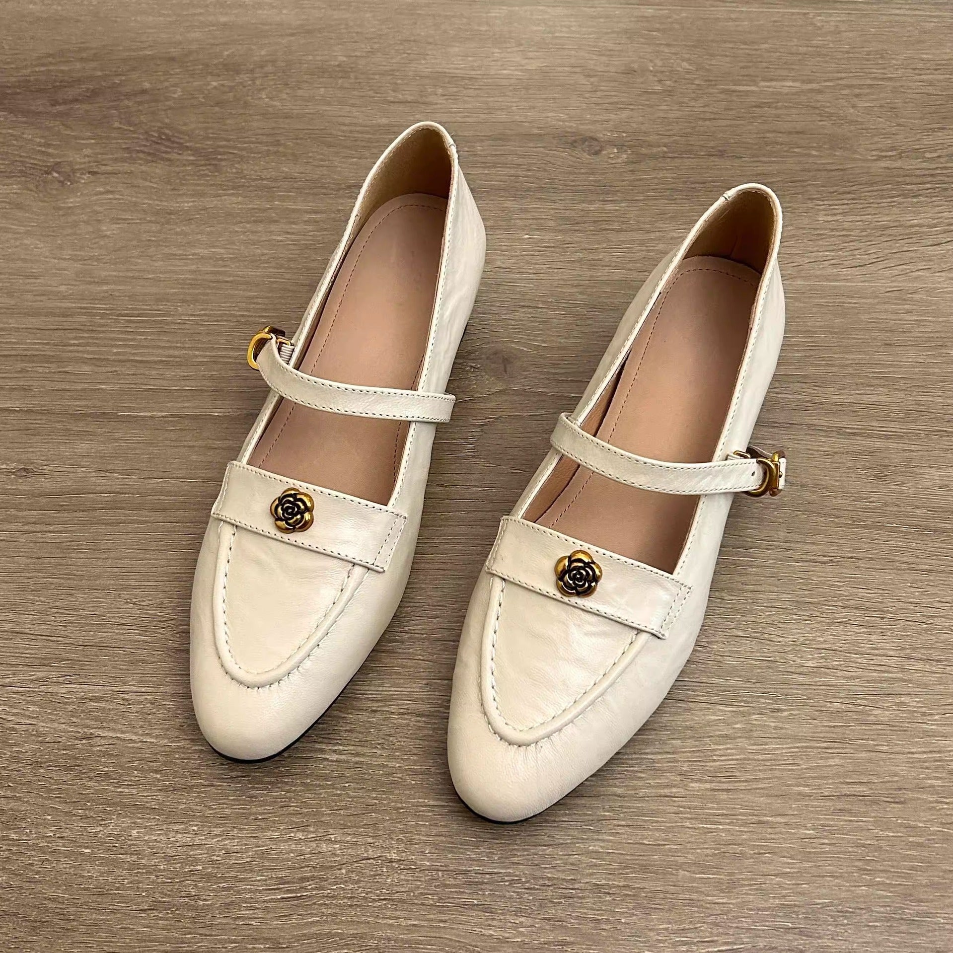 Damen elegante Mary Jane Schuhe mit modischer Schnalle R&B