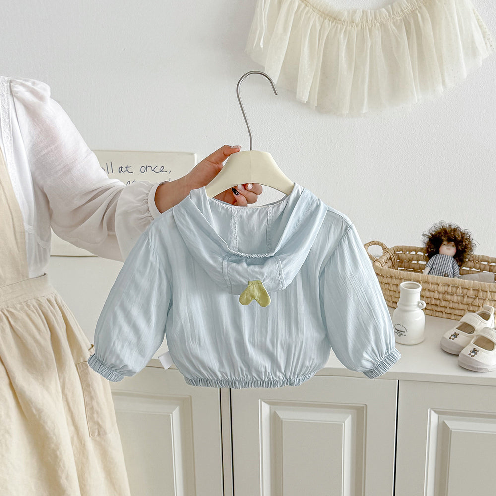 Unisex nan leichte Baby Kapuzenwindjacke mit Elefantenapplikation R&B