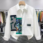 Herren lässiges Hemd mit modischen Design-Elementen und praktischen Taschen