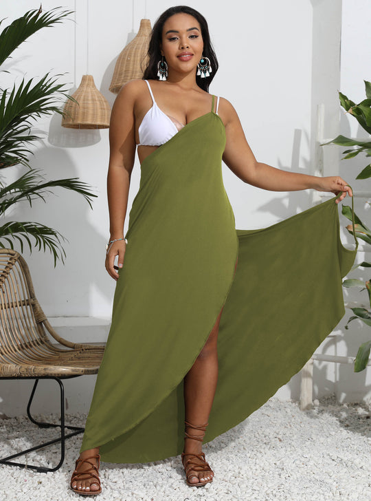 Damen Maxi-Kleid mit angesagtem Wickeldesign R&B