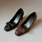 Damen Elegante Pumps mit moderner Schleifenverzierung