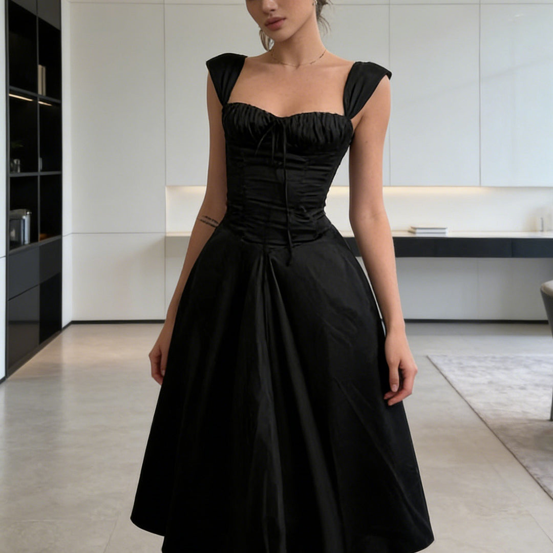 Damen Elegantes Ballkleid mit Raffungen und trägerlosem Oberteil R&B