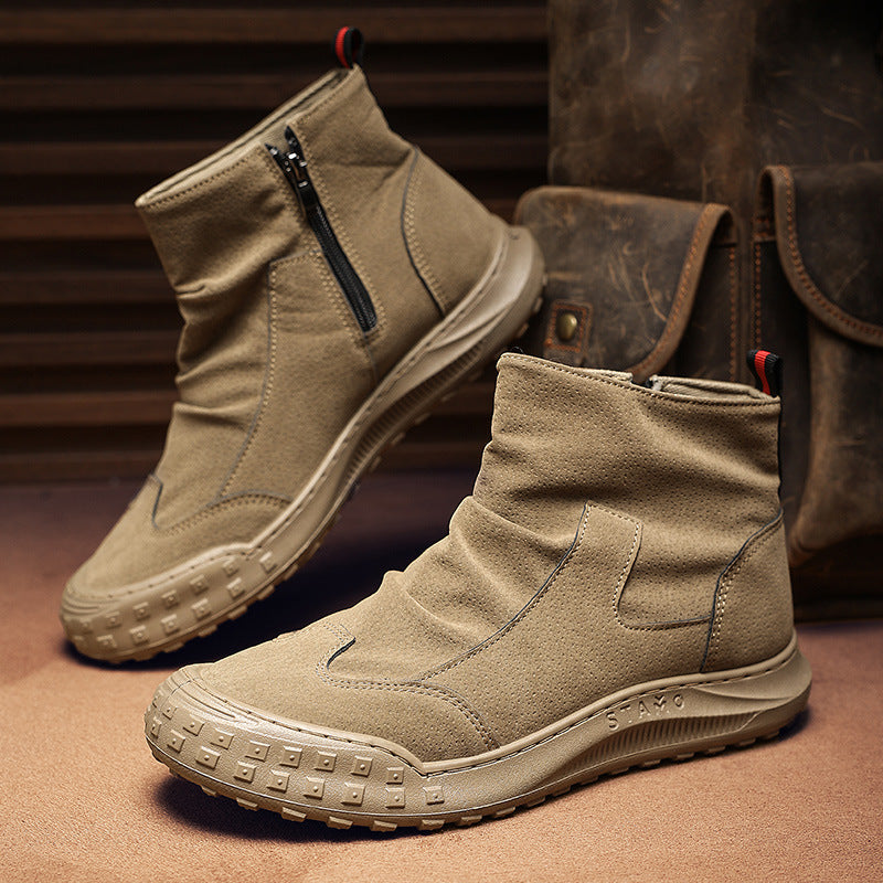 Damen Bequeme Stiefeletten mit praktischem Reißverschluss und robustem Profil R&B