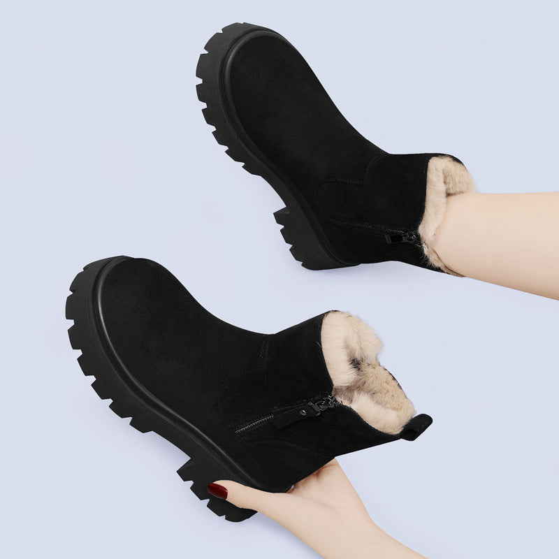Damen Modische Winterstiefel mit kuscheligem Innenfutter und rutschfester Gummisohle R&B