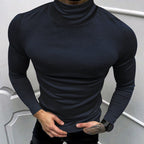 Herren eleganter Rollkragenpullover aus hochwertigem Baumwollmix R&B