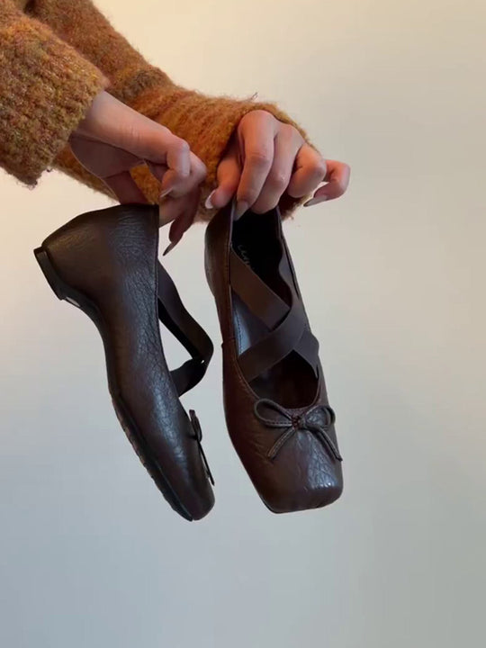 Damen Ballerinas mit elegantem Kreuzriemen und komfortabler Innensohle R&B
