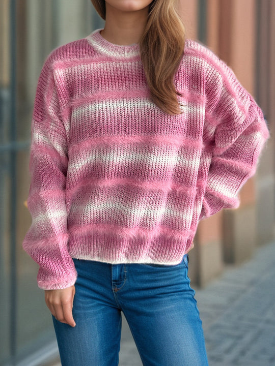 Damen kuscheliger Strickpullover mit Flair R&B