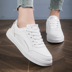 Damen nan niedrig geschnittener Kunstleder Sneaker mit holografischem Fersenbesatz R&B