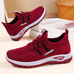 Damen Sportliche Lauf- und Freizeitsneakers mit dämpfender Sohle und atmungsaktivem Mesh-Obermaterial R&B