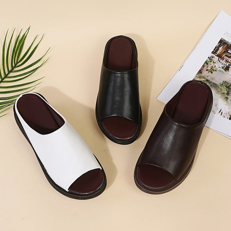 Damen Plateau-Sandalen mit offenem Zehenbereich und rutschfester Sohle R&B
