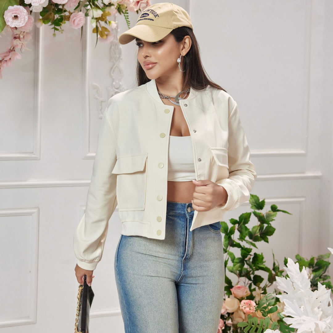 Damen elegante cropped Jacke R&B