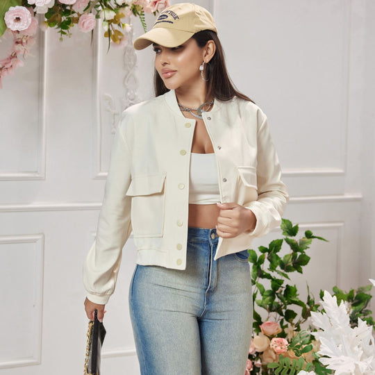Damen elegante cropped Jacke R&B