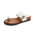 Damen trendige Sandalen mit dekorativer Metall-Applikation
