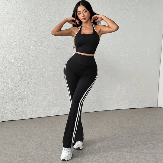 Damen Sportliches Zweiteiliges Set aus atmungsaktiven Materialien und figurbetontem Schnitt R&B