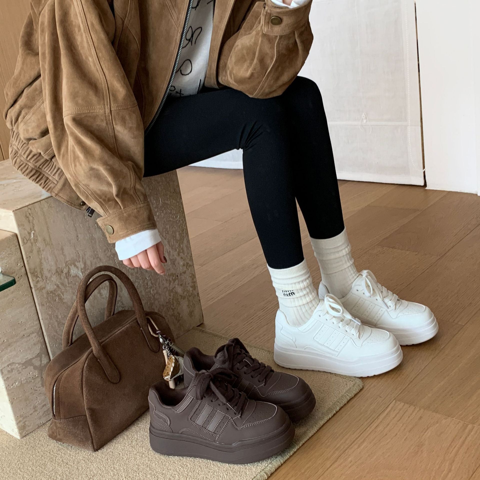 Damen Sportliche Sneaker mit dämpfender Sohle aus hochwertigem Obermaterial