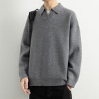 Herren lässiger Strickpullover mit modernem V-Ausschnitt und sportlichem Design