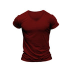 Herren V-Ausschnitt T-Shirt aus weichem Baumwollmix