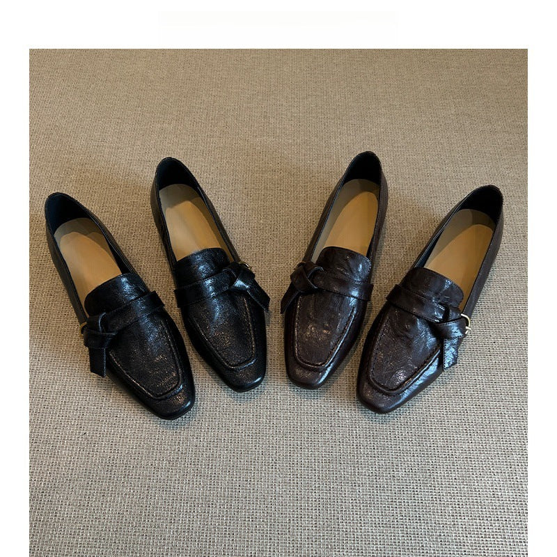 Damen Mokassins mit elegantem Schnallenakzent und weichem Veloursleder