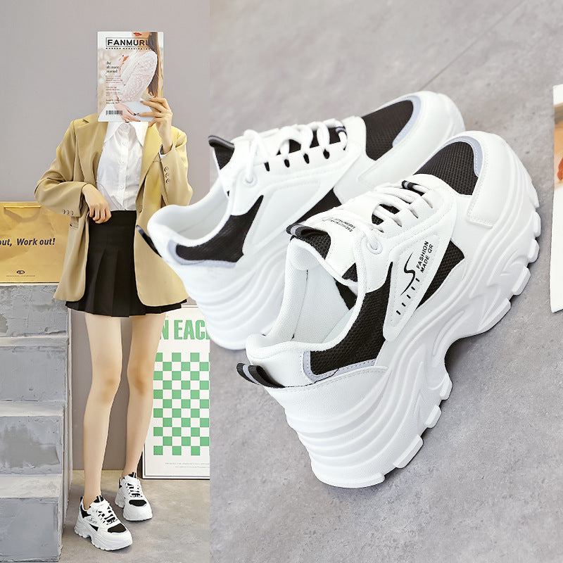 Damen Chunky Sneakers mit atmungsaktivem Obermaterial und stoßdämpfender Sohle R&B