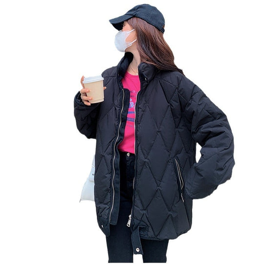 Damen Komfortable gesteppte Winterjacke mit hohem Kragen R&B