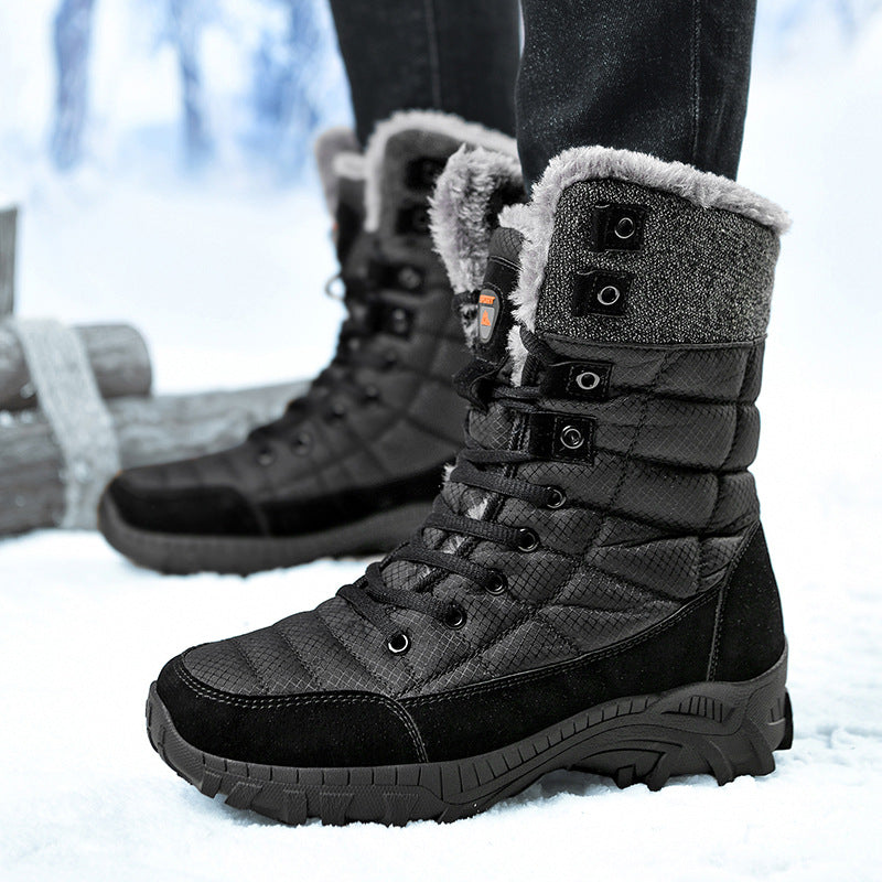 Damen Warm gefütterte Winterstiefel mit rutschfester Sohle und hohem Schaft R&B